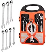 LFGUD Ratchet Combination Wrench Kit, 7 Piece Set, 8mm-19mm